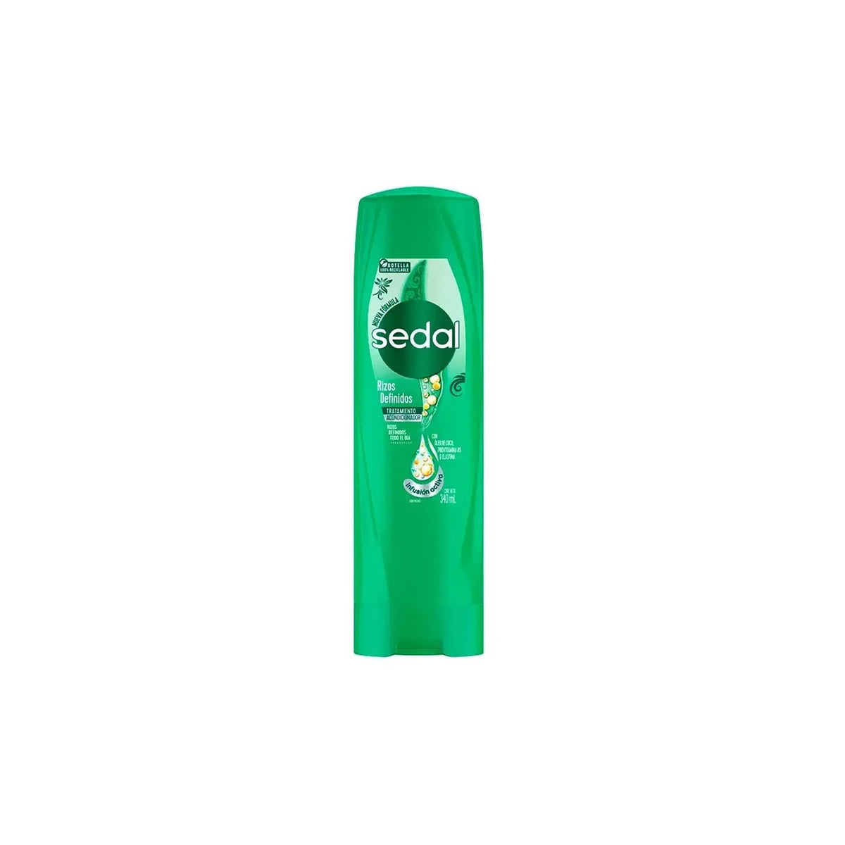 Grøn flaske Sedal Define Curl Conditioner 350ml med grøn etikette, designet til at definere og pleje krøllet hår.